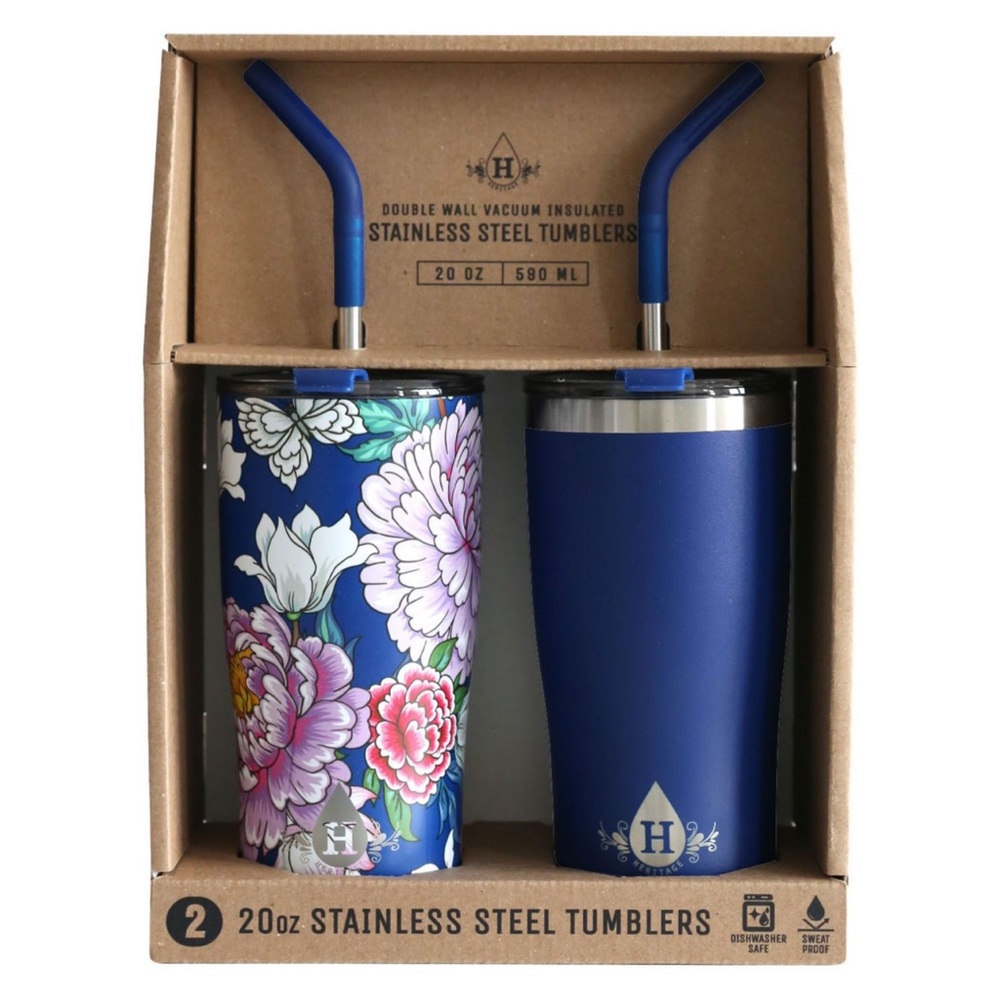 Heritage Stainless Steel Tumblers Set of 2-Pack - Picture 4 of 4